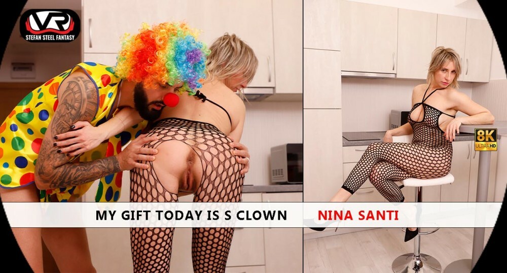 Nina Santi Clown Surprise in Stunning VR