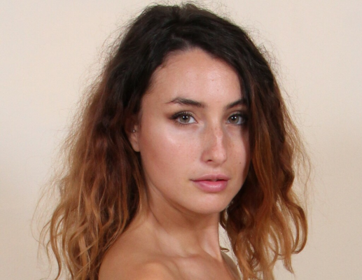 Blonde Thena's Seductive Nylon Foot Tease - Image 1