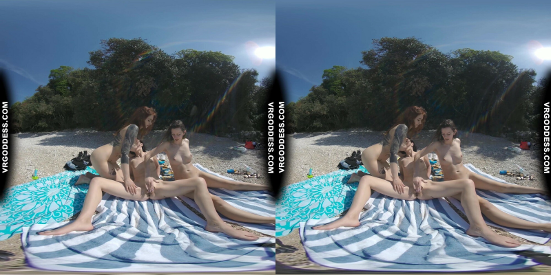3 Babes On Nude European Beach Mini Lesbian Outdoor Vacation Orgy Matty Cheri Rebeka Ruby - Image 8