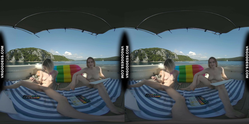 Diana and Ingrida in Sensual Yacht Art Nude - Image 1