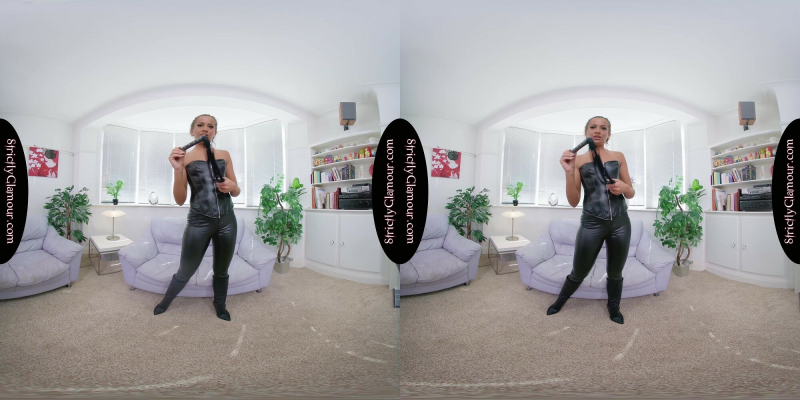 Lara Lee Black Leather Top & Skin Tight Trousers JOI - Image 1