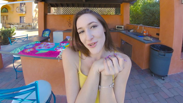 Topless Teen Tries On Sexy Tight Crop Shirts & Short Shorts For You - Image 1