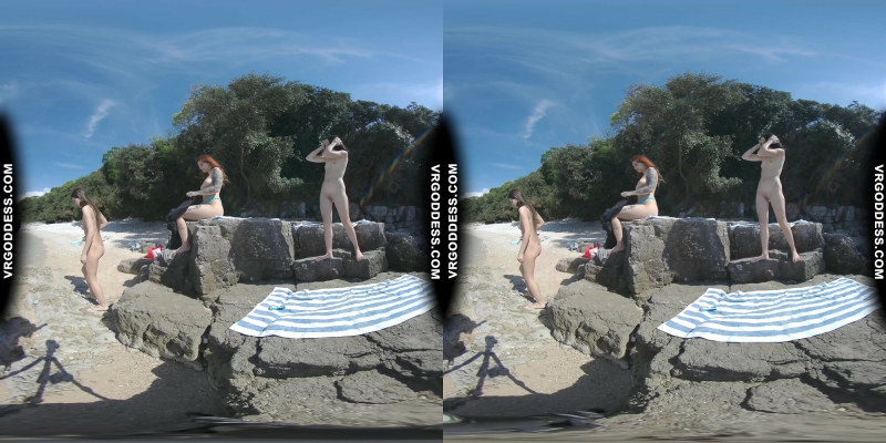 Rebeka Ruby Wild Nude Beach Dildo Adventure - Image 9